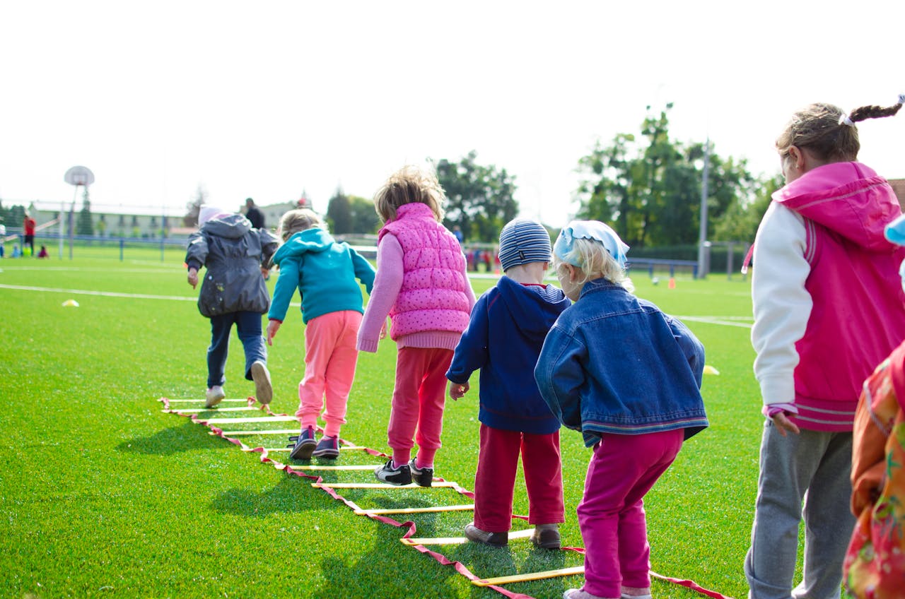 Kids playing in group